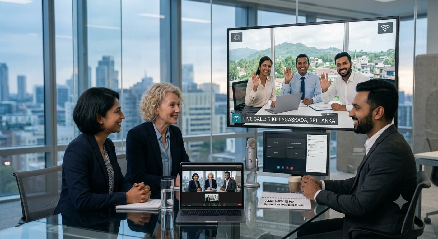 Rightvantage connecting with a client team over a live video consultation